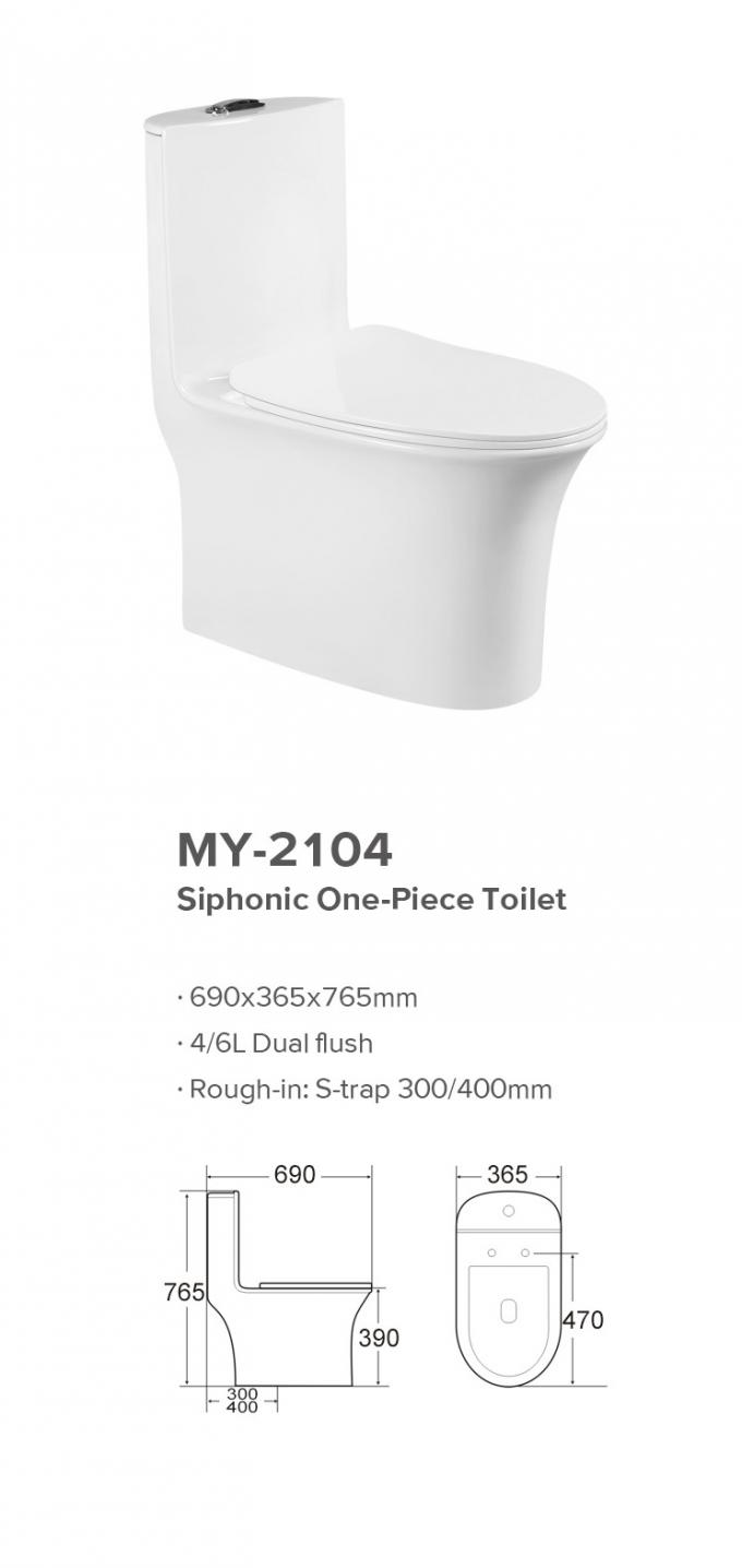 Европейский стиль s поглощает Wc противобактериологические 2 Siphonic цельный