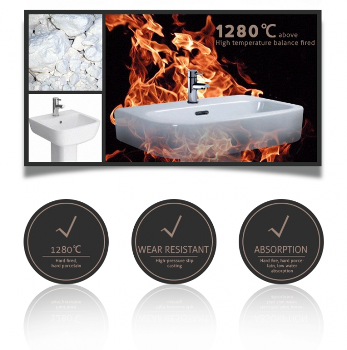 блок 7 тщеты шкафа таза мытья Bathroom 850*475*230mm белый Freestanding