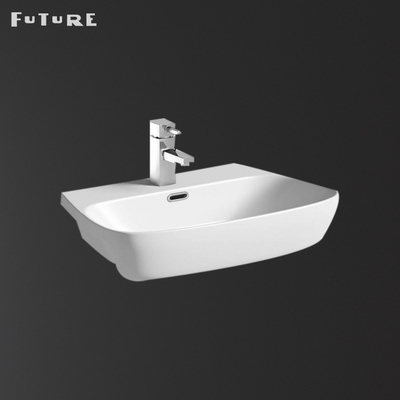 Поверхность одиночного таза шкафа Bathroom отверстия ISO9001 керамическая твердая