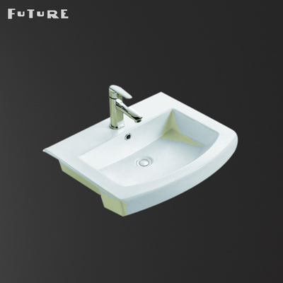 Поверхность одиночного таза шкафа Bathroom отверстия ISO9001 керамическая твердая