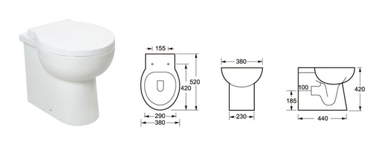 Сурдинка стабилизирует заднюю часть Bathroom для того чтобы огородить царапину туалета белую устойчивую