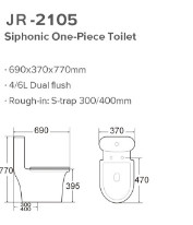 Вытянутая царапина Watercloset цельной керамической уборной Siphonic филиппинская устойчивая