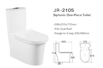 Вытянутая царапина Watercloset цельной керамической уборной Siphonic филиппинская устойчивая