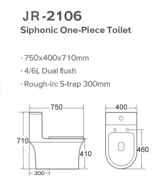 Уборная Siphonic высоты CE 710mm с пользой ремня удобной