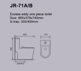 Уборная 740mm высокое филиппинское Watercloset части белого керамического сверхнормального вихря одиночная