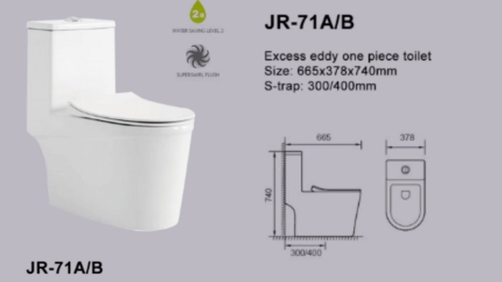 Уборная 740mm высокое филиппинское Watercloset части белого керамического сверхнормального вихря одиночная