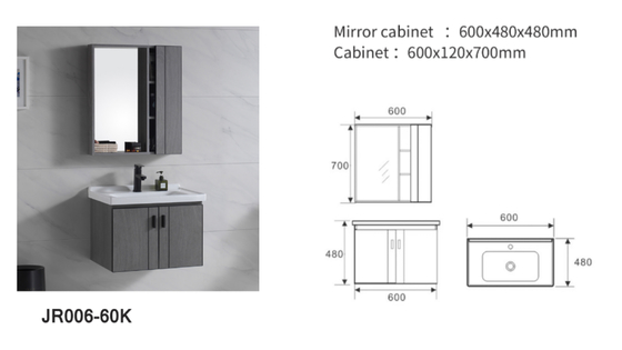 Шкафа зеркала таза мытья Bathroom отверстия CE сопротивляться носки одиночного белый