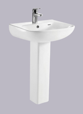 Белые керамические изделия Countertop 840mm раковины постамента положения пола высокие санитарные